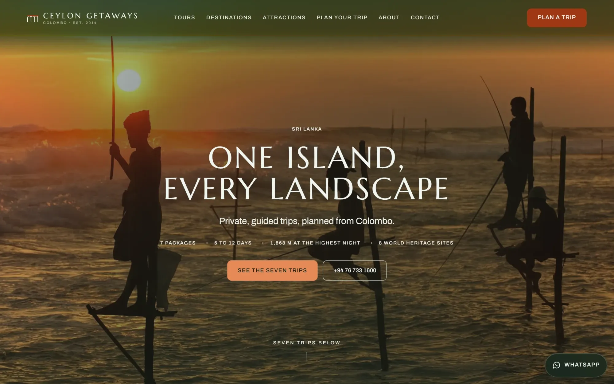 The Ceylon Getaways website